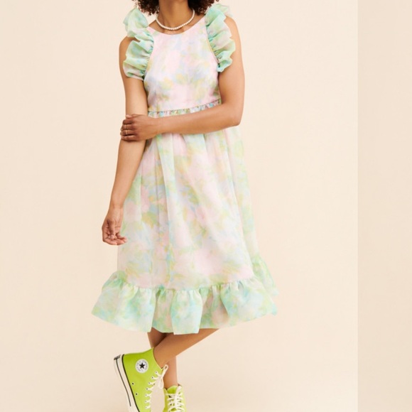 Anthropologie Selkie women  Ruffle Romance dress size L NWOT - Picture 3 of 8